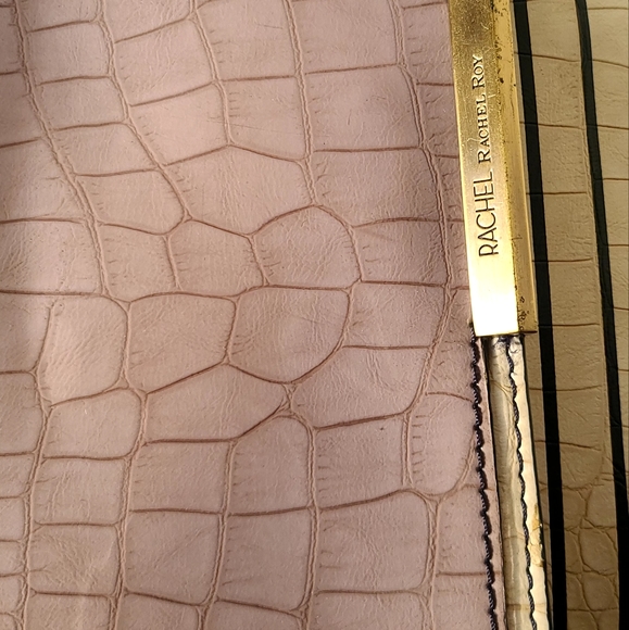 Rachel Roy Blue Striped Embossed Clutch - Picture 3 of 5